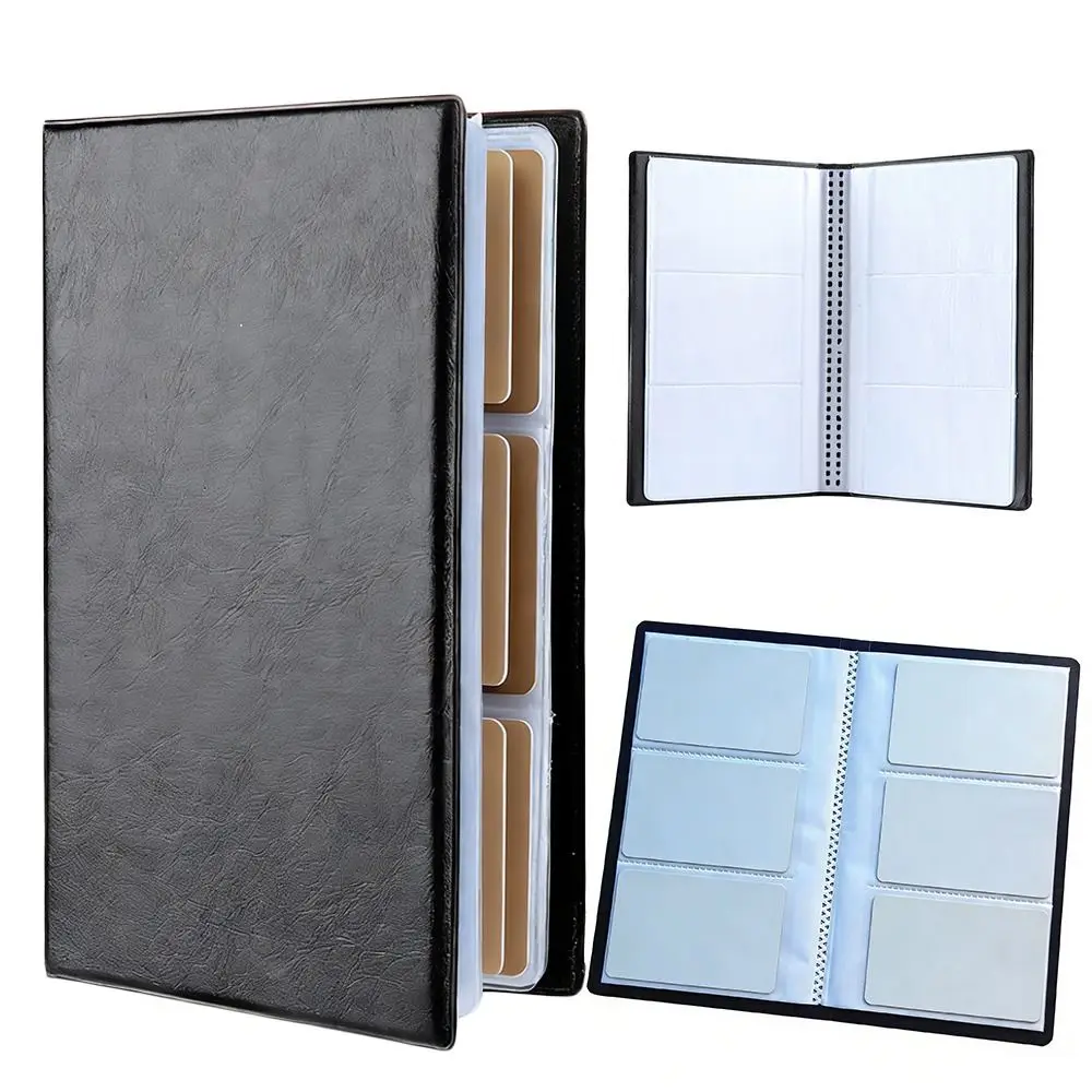 New Container Collection Cards Album Book Case Leather Card Holder Books