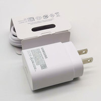 For Samsung 25W US Plug Charger Super Fast Charging Adapter Type C Cable For Galaxy S20 S21 S22 S23 S24 Note 20 Ultra 10 A55 A54