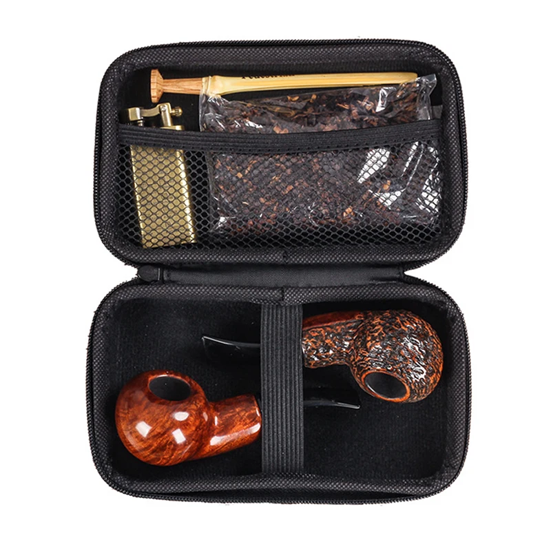 EVA Cigar Box Small Cigarettes Cutter Lighter Case Portable 6PCS Cigar Storage Smoking Accessories Travel New