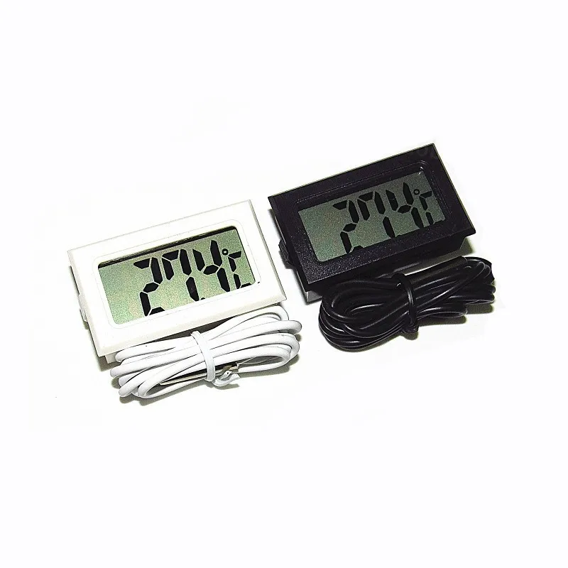 Mini LCD digital thermometer used for freezer temperature - 50-110℃ refrigerator thermometer indoor and outdoor waterproof probe