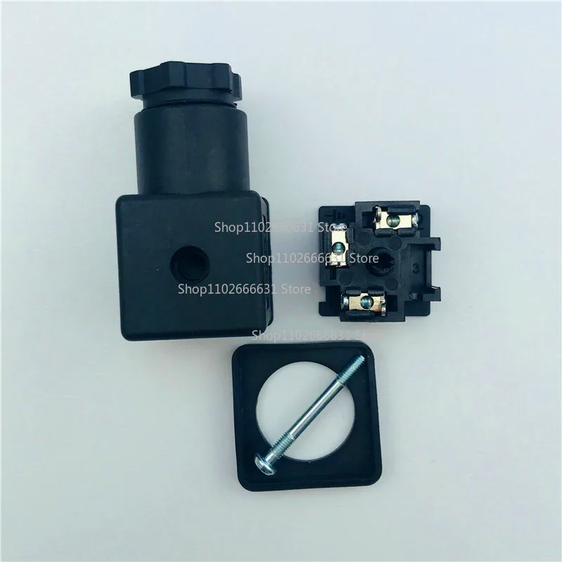 DIN43650A Hydraulic Solenoid Pulse Valve, Coil Junction Box, Plug, Pneumatic Terminal with Light, LED DC AC