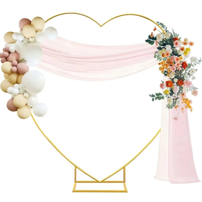 

Heart Arch Stand Wedding Background Flower Stand 6.7ft-7ft Balloon Post Frame Wedding Birthday Party Decoration
