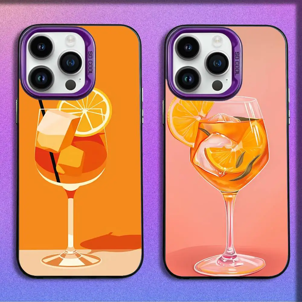

Cocktail Spritz Art Phone Case For iPhone 17,16,15,14,13,12,11,Pro,Max,Plus,E,SE4,Air,Mini Purple IMD Box