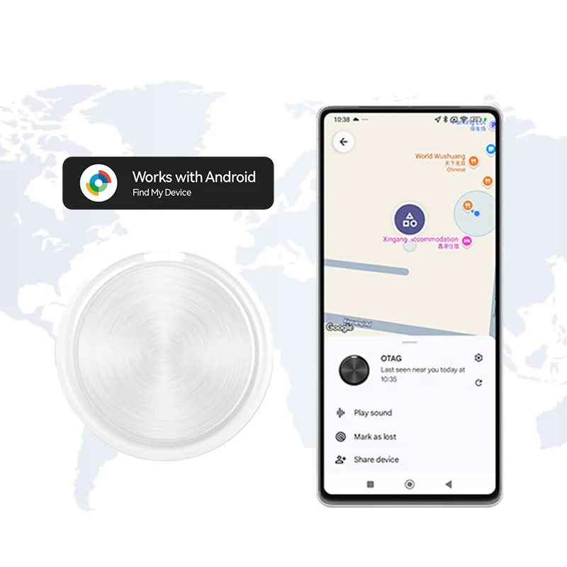 Smart AirTag Tracker for Android Google Find My Device Compatible Bag Key Pet Elderly Finder Tracking Locator