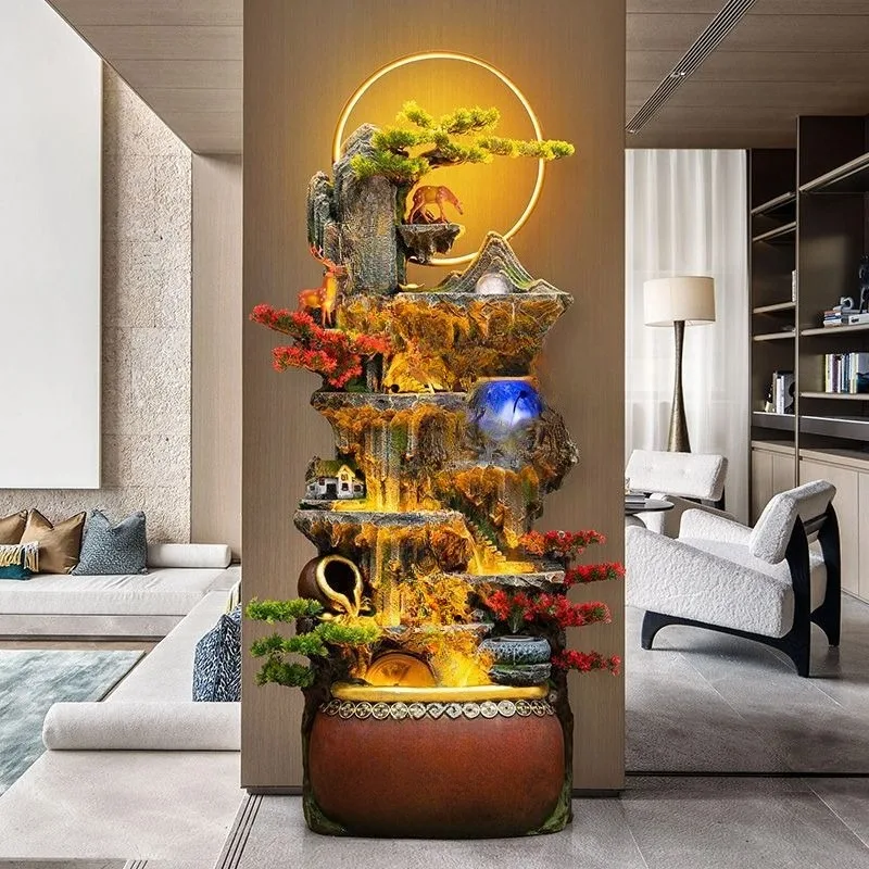 Circulating water generates wealth Landscape feng shui wheel Office floor decoration ornament
