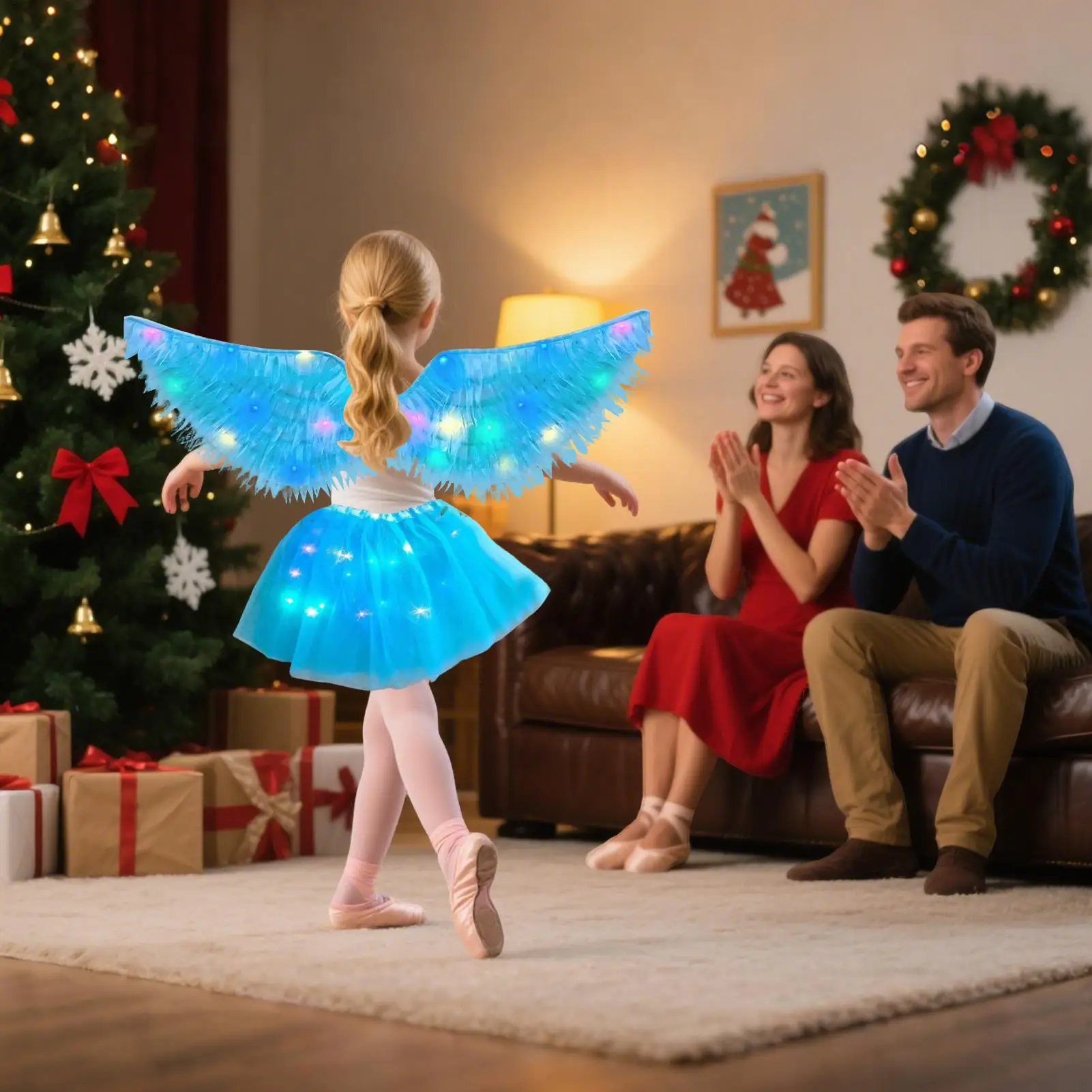 Angel Wings Kids Halloween Light Up Wings Kids Dress Up For Bridal School Festival Cosplay Holiday Bonfire Christmas Party