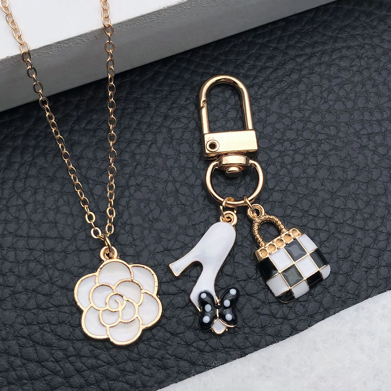 10/16 Pieces Drop Oil Little Chic Lady's Set, Suitable for DIY Handmade Necklace, Bracelet, Earring Accessory Materials. image 5
