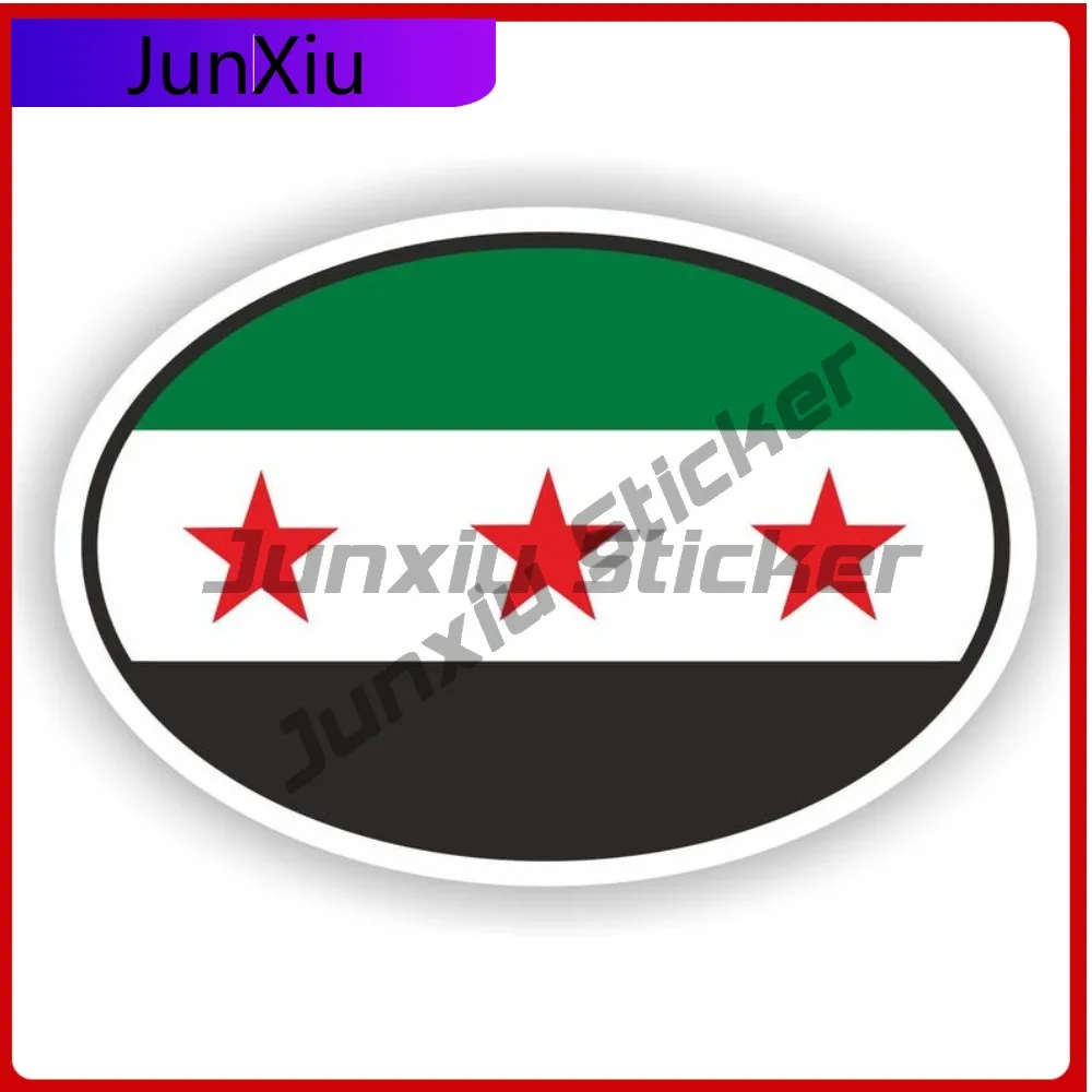 Syria Flag Oval Sti… - image