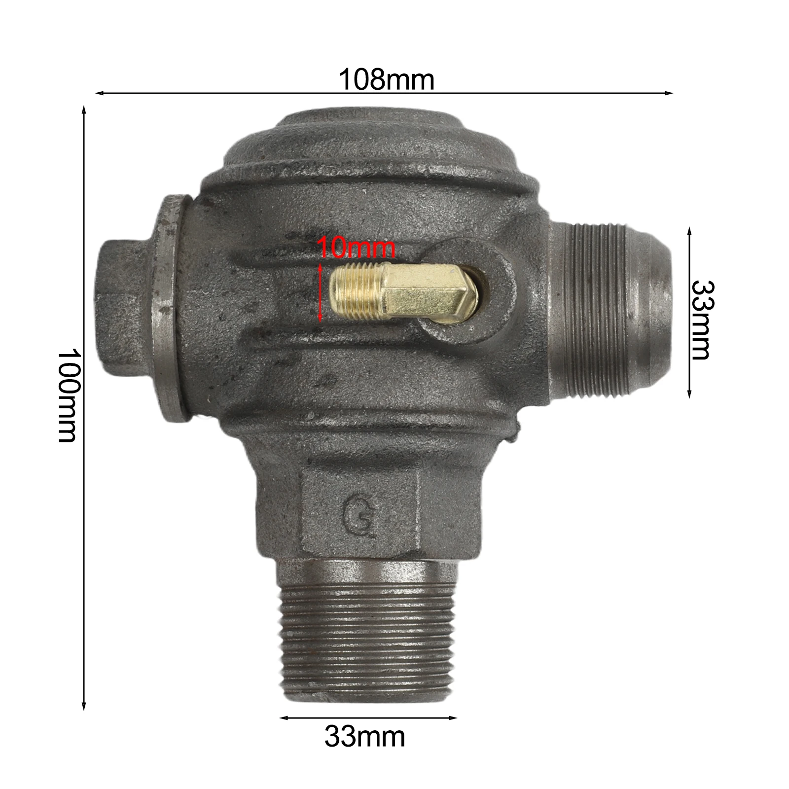 Air Compressor Check Valve 3-Port Cast Iron Male Thread Check Valve Connector Tool Air Compressor Accessories Pneumatic Parts