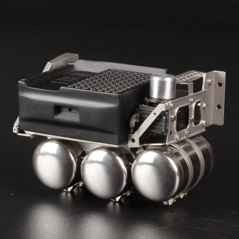 

Металлический аккумуляторный ящик для моделирования 1:14, 3 бензобака, обновленные аксессуары для радиоуправляемого грузовика Tamiya VOLVO FH16 56360