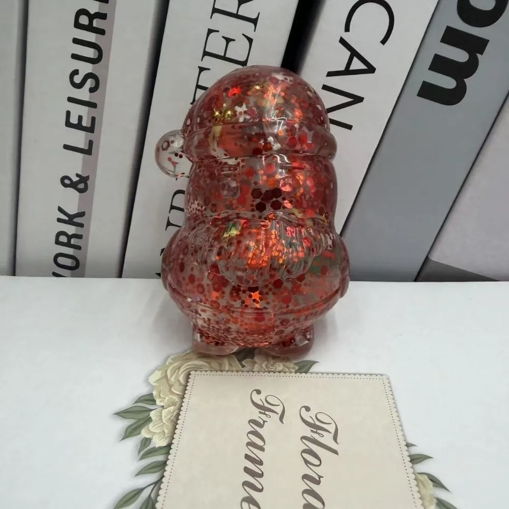 Squeezing Christmas Squeezed Cube Super Soft Santa Claus Snowman Christmas Tree Pinch Anxiety Relief TPR Sequin Stress Ball
