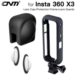 Insta360 X3 ฝาครอบเลนส์ Protector + กรอบป้องกัน + เลนส์สําหรับ Insta 360 X3 กล้อง Protector ชุด Anti-Scratch อุปกรณ์เสริม