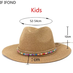 Nieuwe Zomer Jongen Meisje Kinderen Strooien Hoeden Outdoor Zon Bescherming Strand Zon Hoeden Panama Kind Formele Jazz Hoed Gorras Para mujer