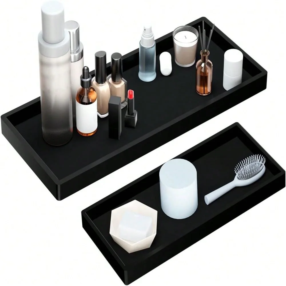 1er-Pack Badezimmer-Tablett aus weichem Silikon, Schmucktablett, Schminktisch, dekorativer Badezimmer-Tablett-Organizer, geeignet für Schminktische – Detail 6