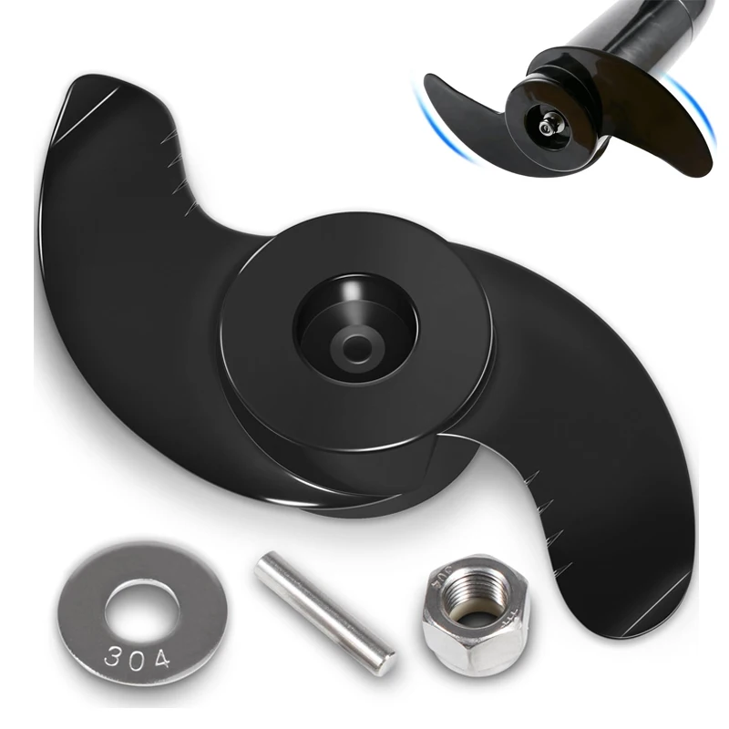 Reemplazo de hélice de motor de curricán MKP-32 para Minn Kota - Hélice sin malezas Wedge 2 para motor de 3-5/8", reemplaza 2091160,