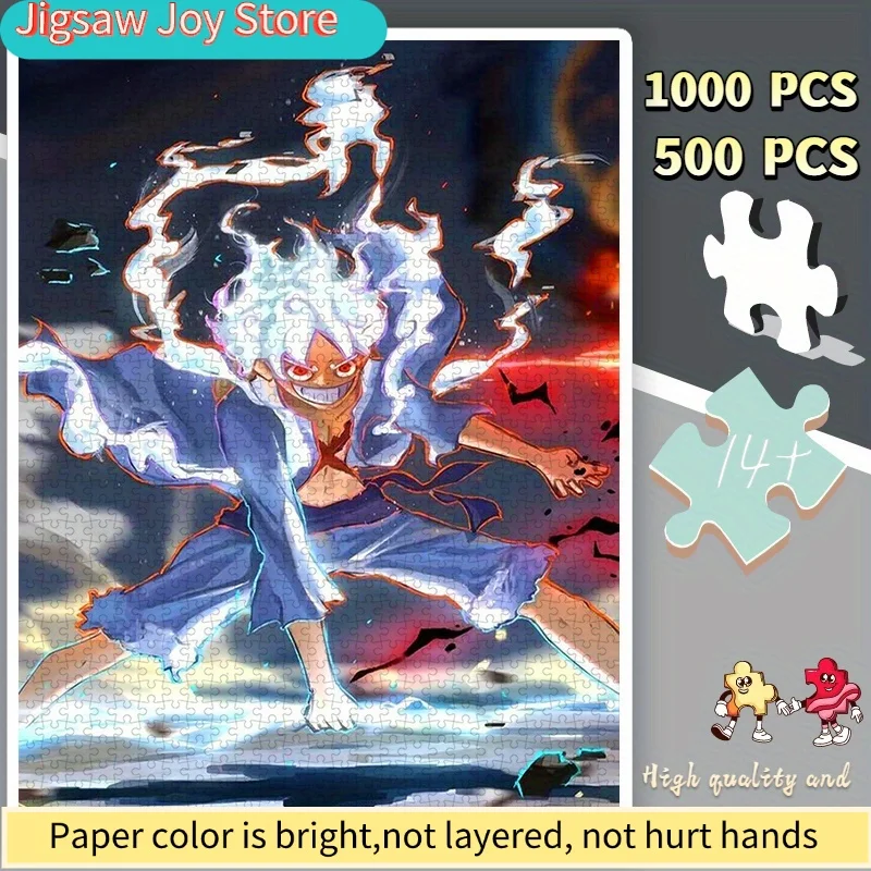 

Puzzle, Paper Jigsaw DIY Teen White Hair Energy Burst Battle Stance Suitable for Home Leisure and Friends Gatherings Personal