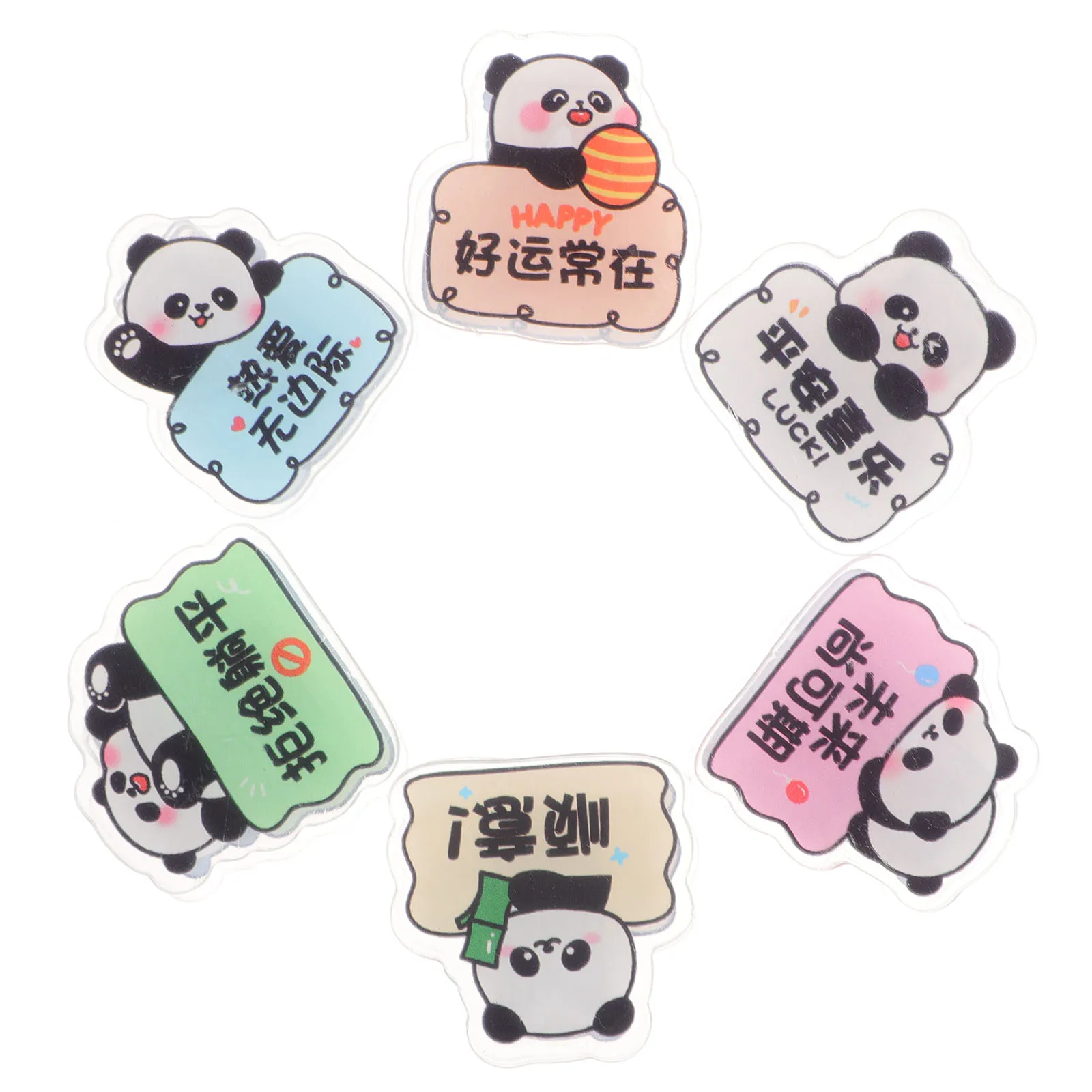 

6pcs Acrylic Double sided Clips Photo Decorative Binder Office Supplies Reusable Small Clamps File Holder Desk Decoration