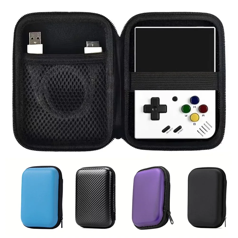 TOFON For ANBERNIC RG35XXPRO Game Console Storage Bag EVA Hard Shell Anti Pressure Waterproof Anti Scratch Screen Protector Film