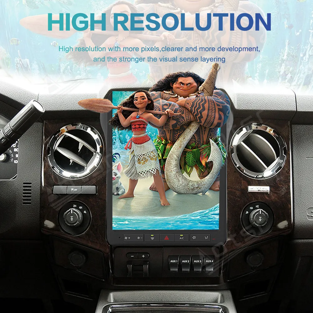 

12,1-дюймовый автомобильный радиоприемник с вертикальным экраном Android 13 для Ford F250 F350 2013 2014, мультимедийный видеоплеер, GPS-навигация, головное устройство