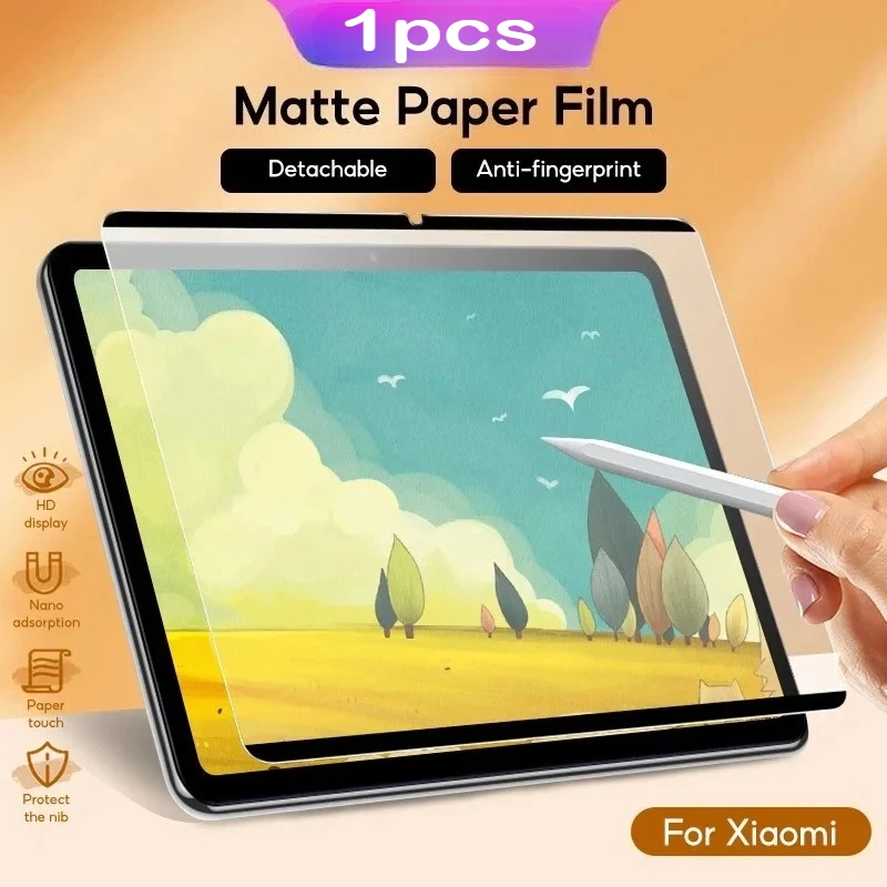 

1PC Magnetic Matte Paper Like Screen Protector for New XIAOMI Pad 8 Pro 8 6 5 7 Pro 2025 Redmi K Pad 8.8" 2 SE 11" Full Cover