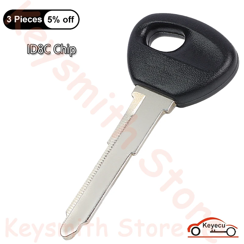 

KEYECU для Mazda MVP 626 Miata MX5 2000 2001 2002 2003 автоматический необрезанный чип транспондера зажигания, сменный брелок ID8C 8C чип