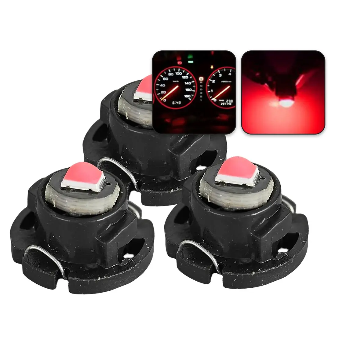 3pcs Red Neo Wedge LED Car Dash Heater Climate Control Backlight Bulbs 12V fit for GMC Chevy Truck Suburban 1988 1989 1990-1994