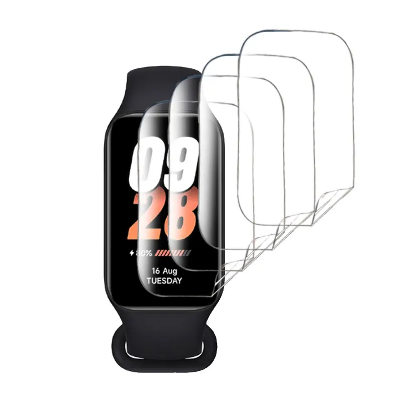 1-5PCS Weiche film Für Xiaomi Mi Band 9 8 Aktive Zubehör Gebogene Kante Anti-scratch screen Protector Für Xiaomi Redmi band 3 2