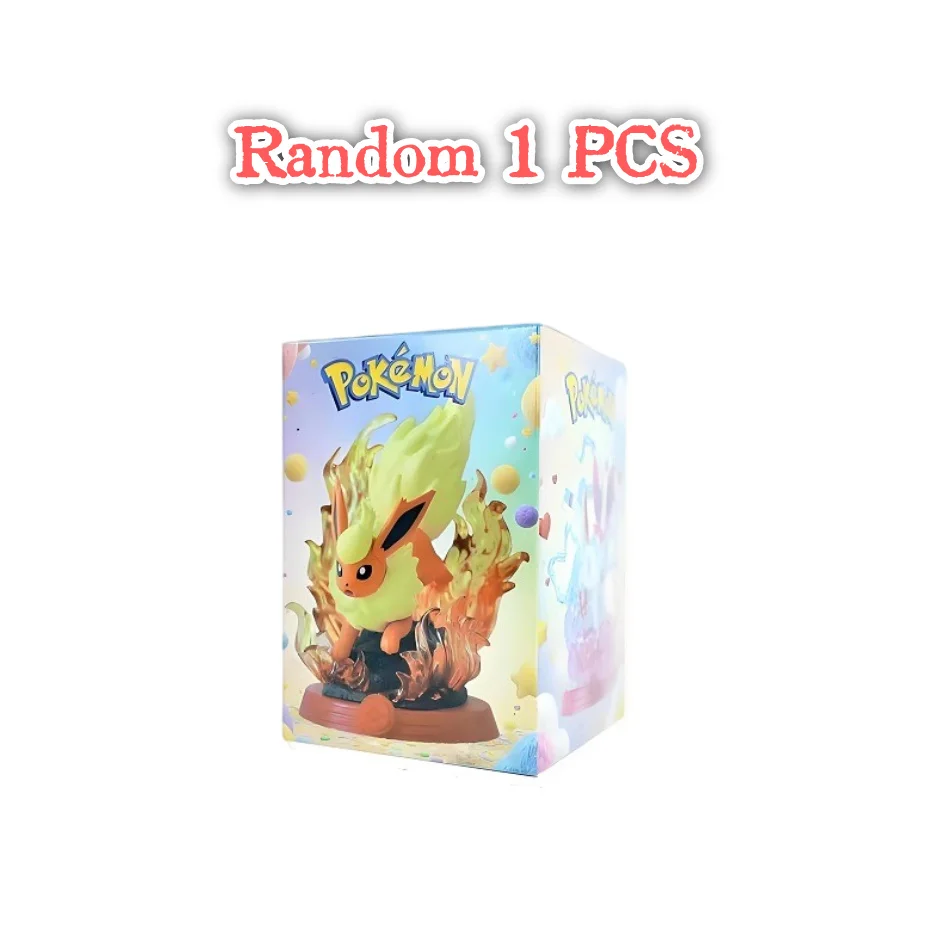 8 verschiedene Pokémon Actionfiguren Pikachu Abenteuer Eevee Blindbox Anime-Modell Desktop-Dekorationen Pokémon Spielzeug Fans Geburtstagsgeschenk