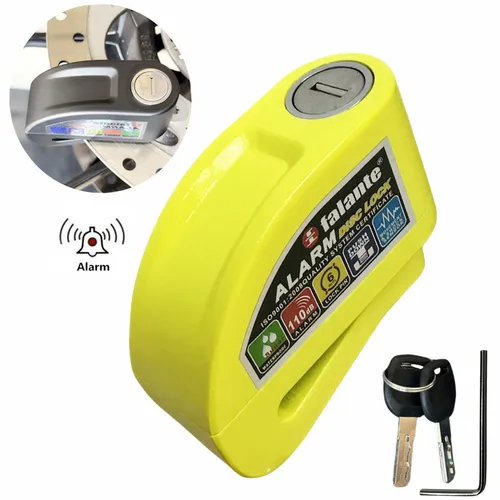 Imagen 2 del producto Falante-cerradura de freno de disco para motocicleta, candado antirrobo para freno de disco de rueda de bicicleta, protección de alarma de seguridad impermeable, 6 colores