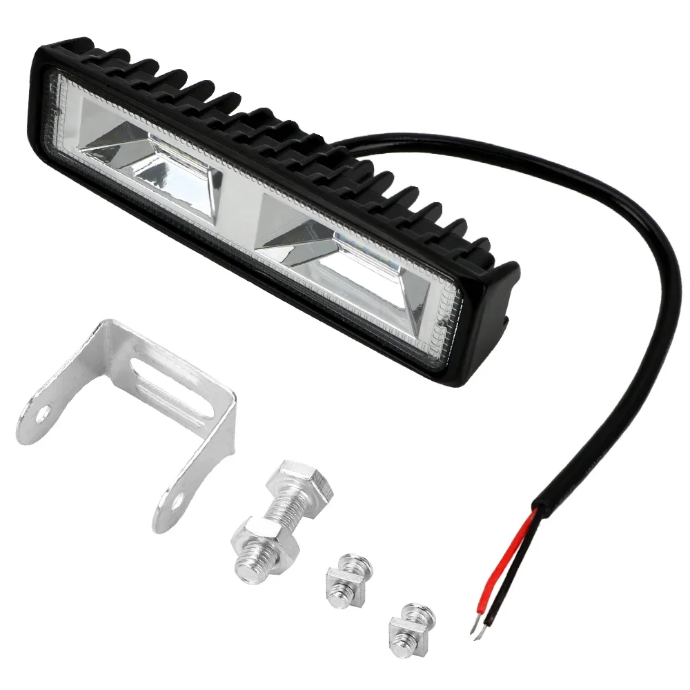 Reflektory LED 12-24V dla Auto motocykl ciężarówka łódź ciągnik przyczepa Offroad światło robocze 48W LED światło robocze reflektor