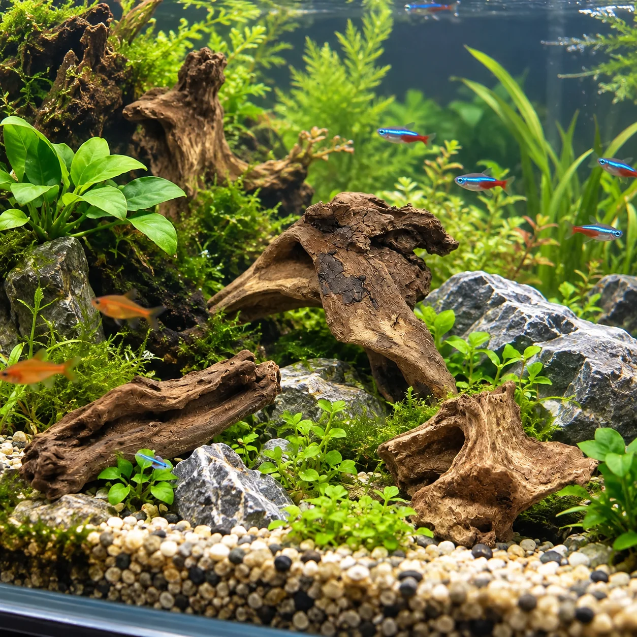 Natürliches Treibholz für Aquarien-Aquascaping 5-10cm Kleine Holzstücke Fischbecken Terrarium Reptilien-Habitat DIY-Dekoration Zufällig – Detail 5