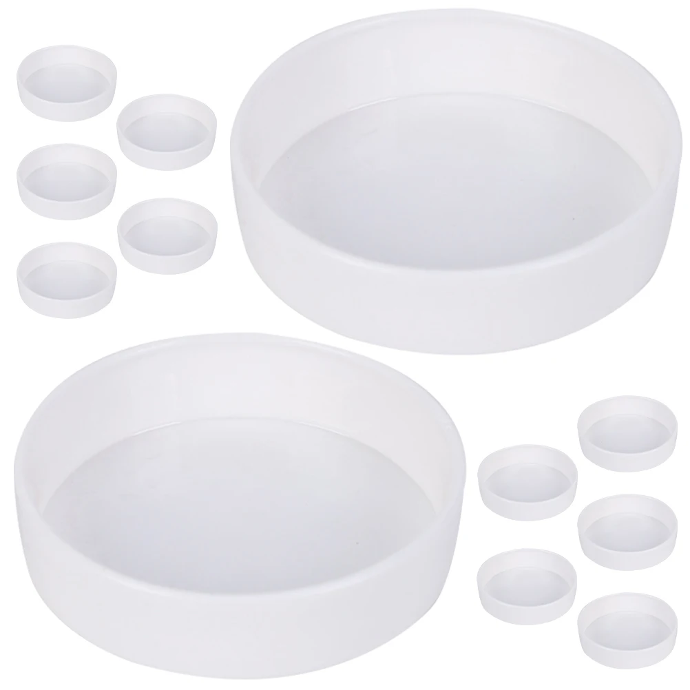 

12 Pcs White Round Trays for Flowerpots Plant Drip Trays Water Catcher Saucers Indoor Plants Plastic Practical Use