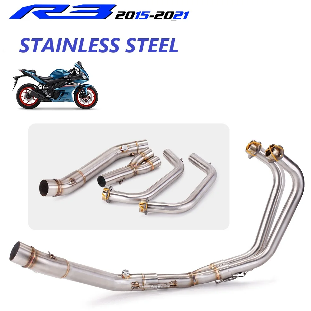 Tube 51MM Interface Escape For Yamaha YZF R3 R25 MT03 2015-2024 Performance Exhaust Modify Motorcycle Front Link Pipe Racing