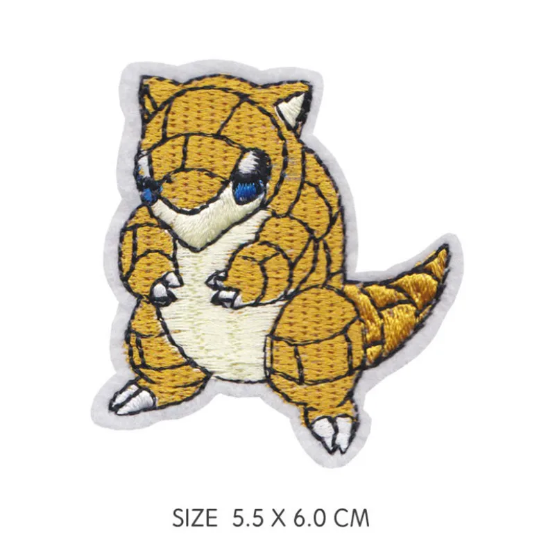 HOT 40 Style Snorlax Aufbügelbare Patches, Gestickte Kleideraufnäher, Cartoon-Aufnäher für Kinderkleidung, Umbreon Stoffaufkleber, Kleiderapplikationen