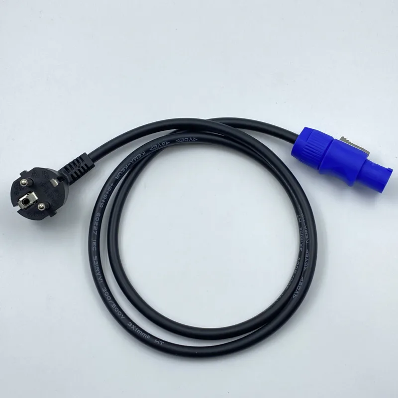 AC Power Cable Powercon Blue Connector US EU Plug Extension For Led Beam Moving Head Stage Lighting DJ Powercon 230V 110V Supply