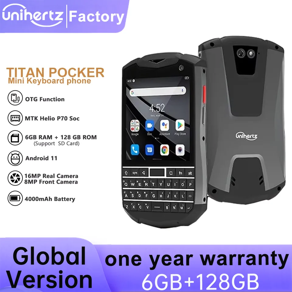 【苫小牧バナナ】動作品 Unihertz/ユニヘルツ Titan pocket QWERTY Android11 128GB nanoSIM スマートフォン スマホ アンドロイド♪ Unihertz Titan Pocket - The New QWERTY Android 11 Smartphone