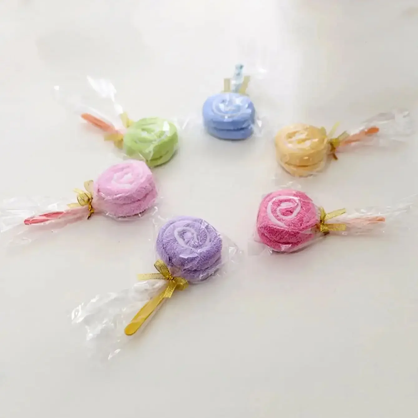 1/3/5pcs - Creative gift Valentine's Day cake, towel, lollipop, wedding gift, birthday gift, wedding gift-random color