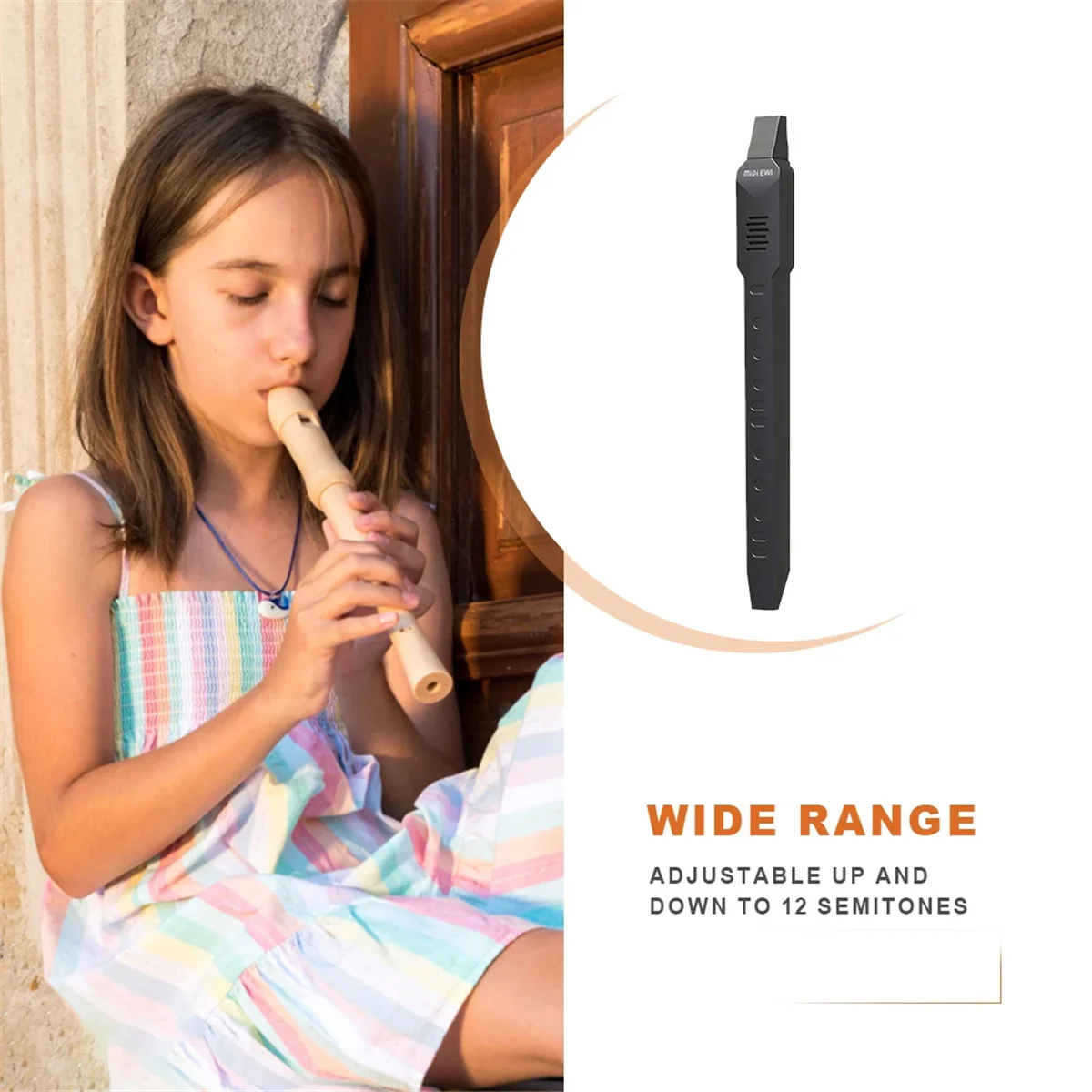 

Portable Saxophone Electronic Wind Instrument 10 Timbres Saxophone Flute Built in Speaker Musical Instrument-Black