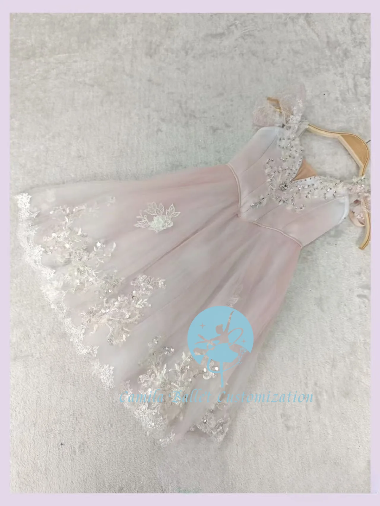 الراقية الجديدة المخصصة الوردي التدرج كلارا كسارة البندق الصغيرة أداء مسابقة الباليه تنورة طويلة تول الكبار والأطفال