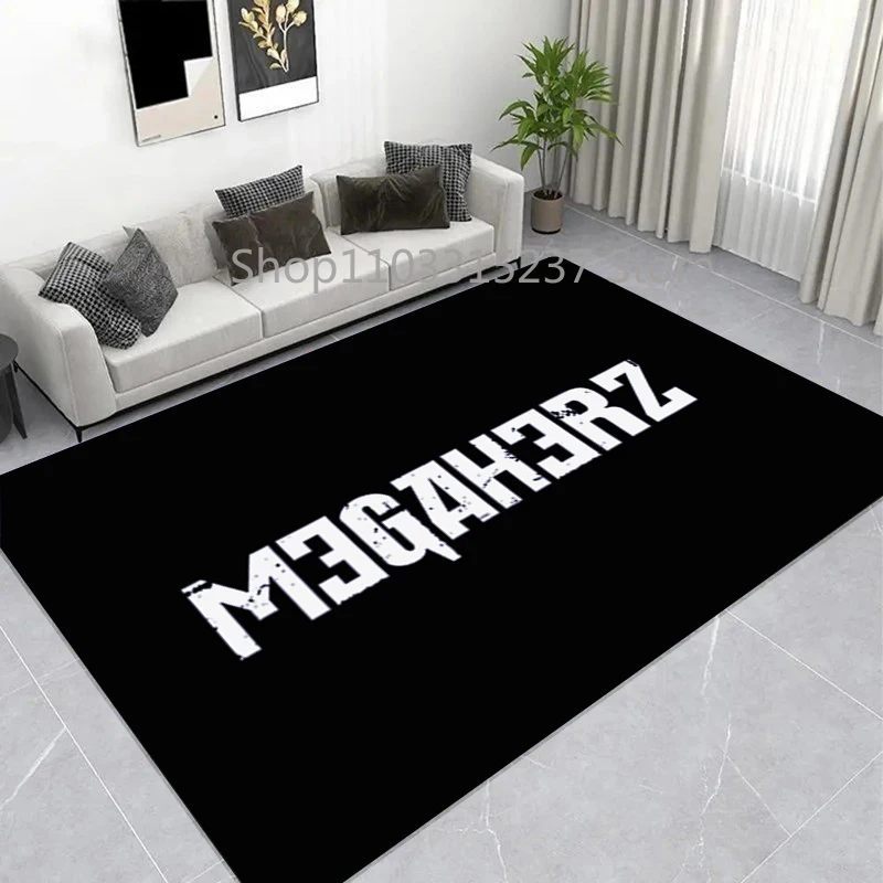 MEGAHERZ Band Germany Rock Roll Singer Music Large Carpet Teppich,Living Room Bedroom Sofa Area Rug,Floormats,Kids Playmat