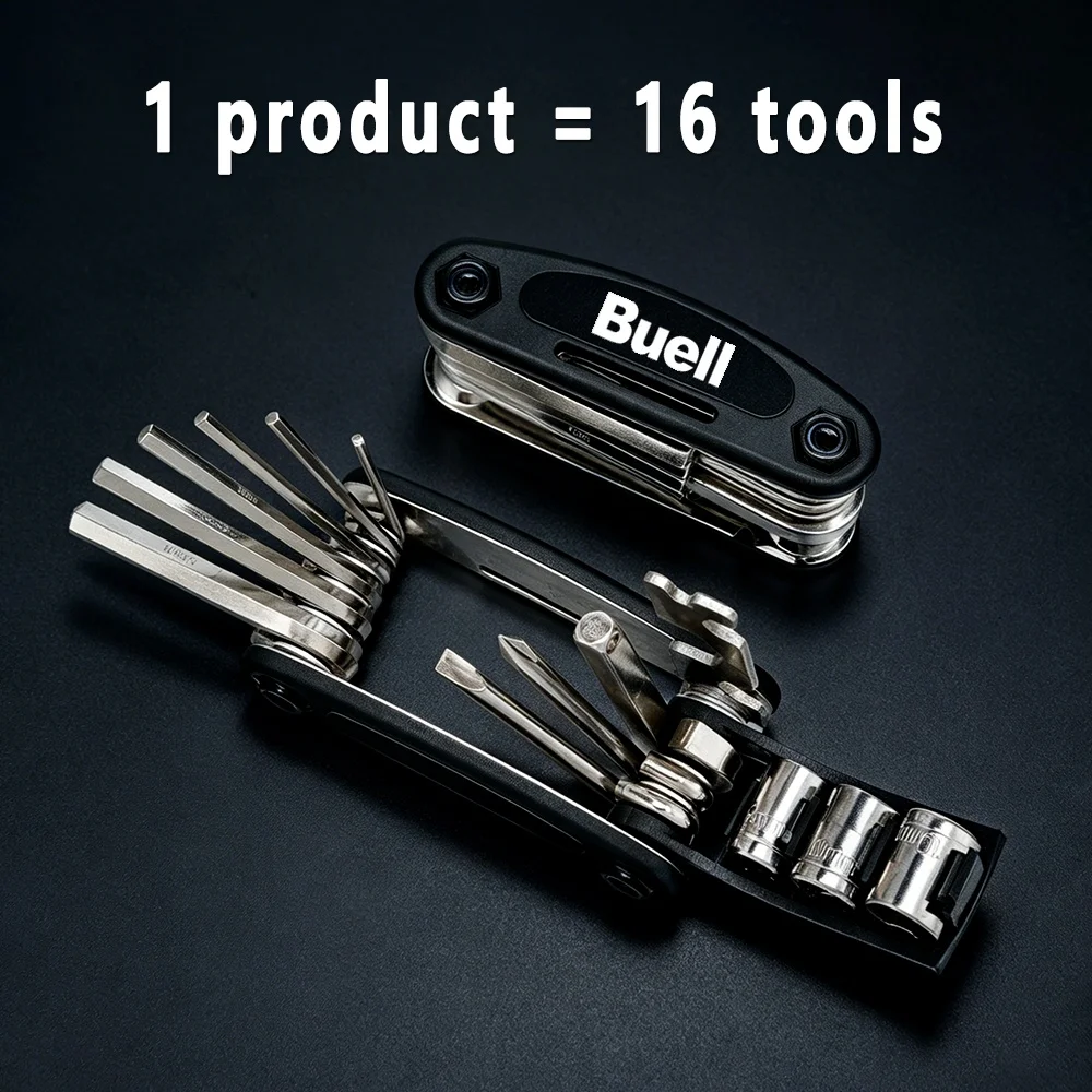 

For Buell 1125R 1125CR XB12R XB12Ss XB12Scg Ulysses XB12XT XB9 Portable Socket Wrench Folding Multi Repair Tool Set Kit Hex Bike