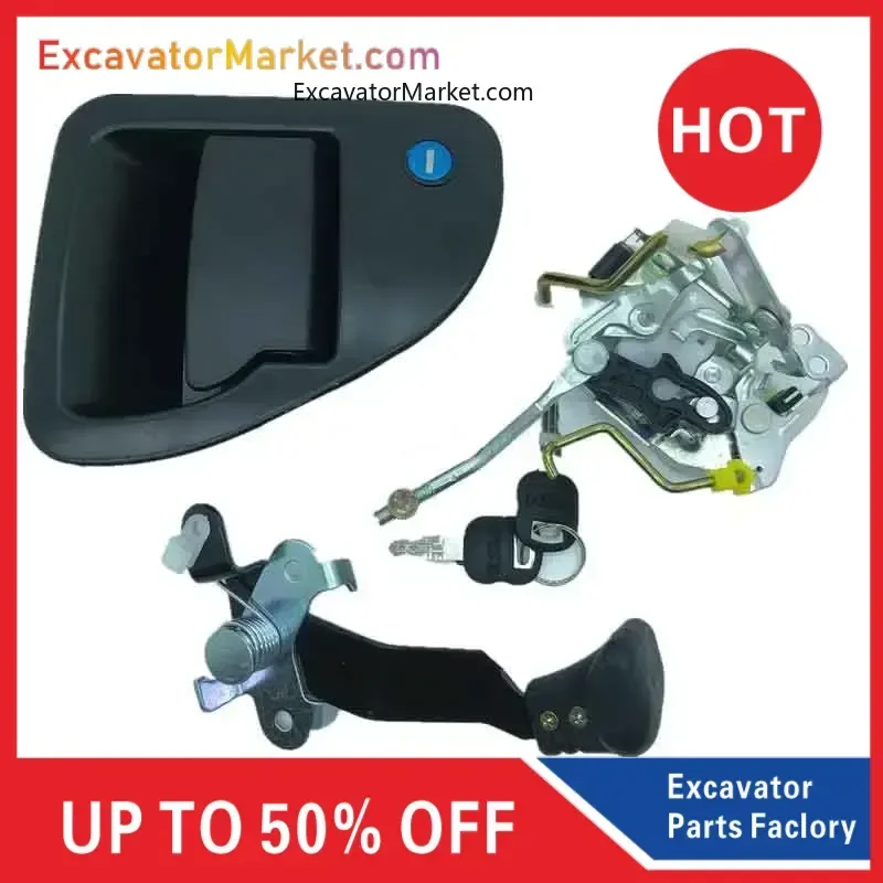 Excavator Parts Excavator cab door lock assembly outer handle lock block for CATERPILLARFor CAT306/307C/308/312/320