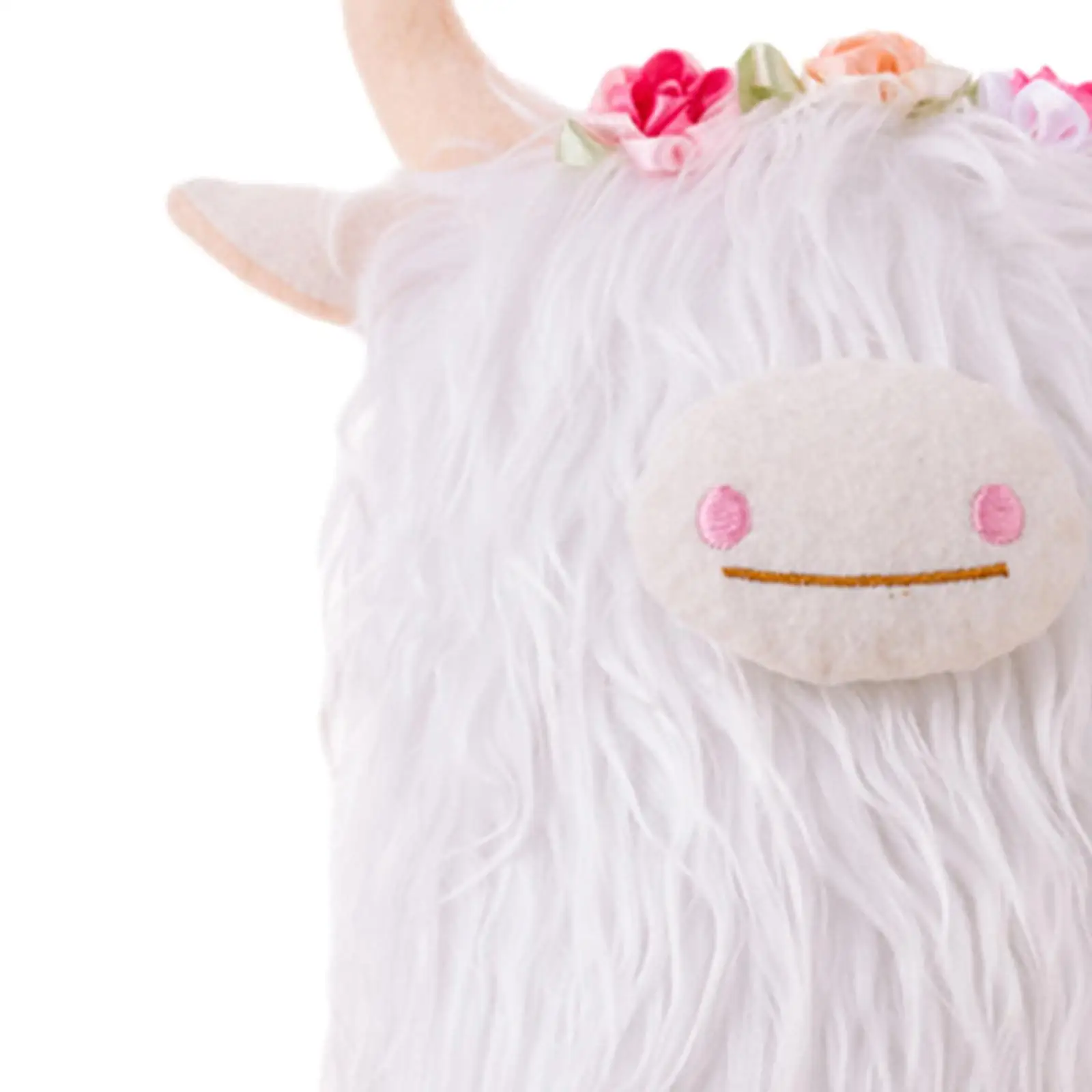 Soft Plush Highland Cow Doll Furry Cattle Stuffed Animal Toy Cute Long Haired Decor for Living Room Bedroom