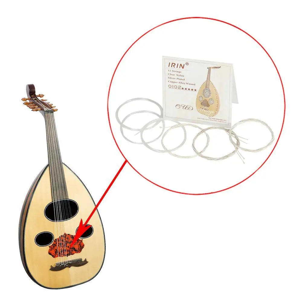 

Oud Strings Nylon Silver Plated Copper Alloy Winding Clear Normal Tension Oud Strings Set Replacement Accessory