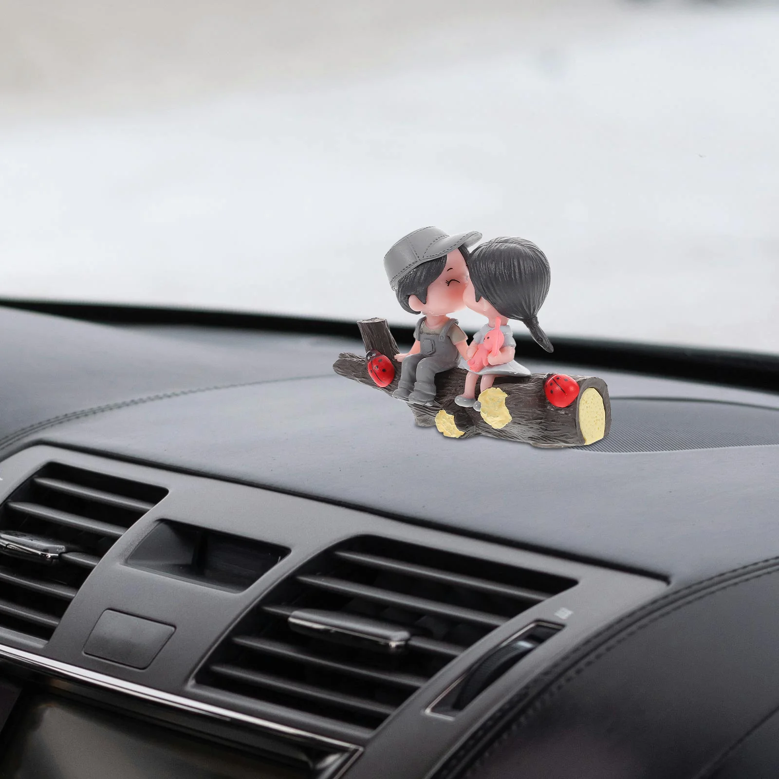 

Cute Couple Car Interior Accessories Charming Dashboard Ornament Unique Car Decor for Girls Wedding Decoration