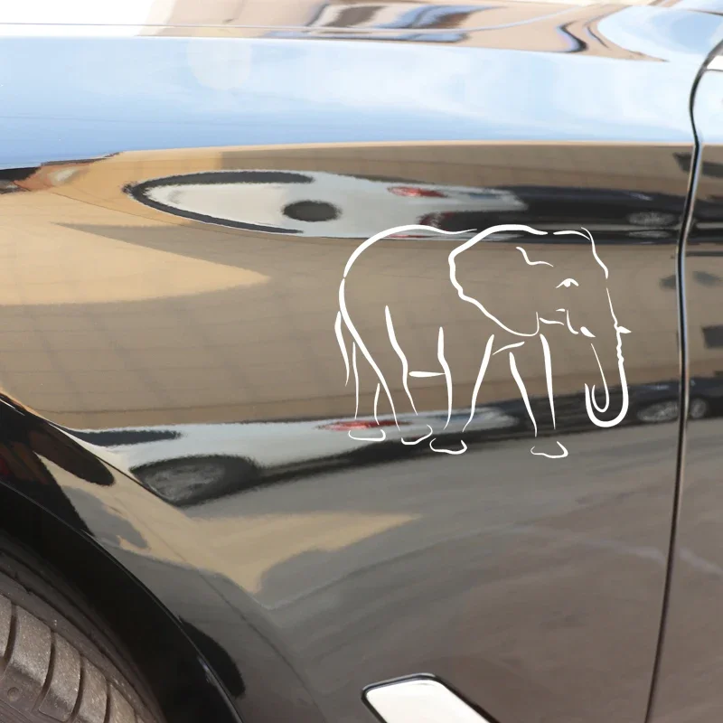 Elephant Creative Simple Car Sticker Decor Body of Car Waterproof and Sunscreen Vinyl Decal,16CM*12CM