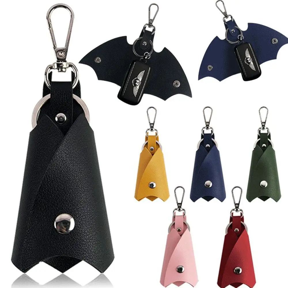 LLavero de cuero PU con forma de rompevientos para hombre y mujer, organizador de llaves, bolsa dividida, cartera para llaves de coche, funda para llaves, bolsa para tarjetas