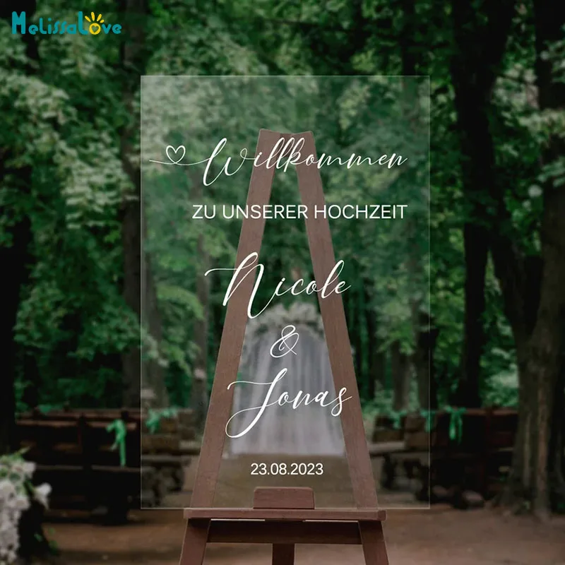 Deutsch will kommen zu unserer hochzeit spiegel aufkleber ehe dekoration entfernbare vinyl hochzeits brett aufkleber be016