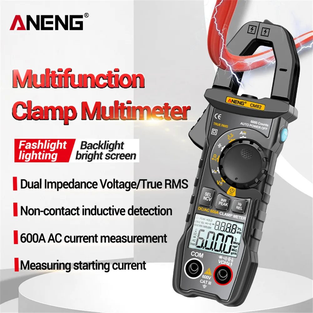 

AC/DC digital clamp meter, anti burn high-precision clamp meter, temperature capacitance meter, electrician clamp ammeter