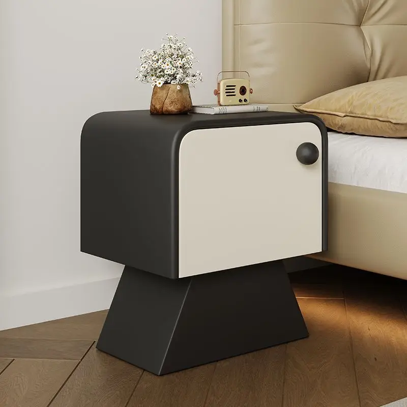 Modern Simple Small Solid Wood Bedside Table Cream Ultra Narrow Storage Locker Bedroom Living Room Furniture 2025 New Ins Style